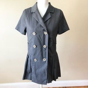 Celestial Dreams short sleeve V- Neck double breasted mini dress size L